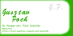 gusztav poch business card